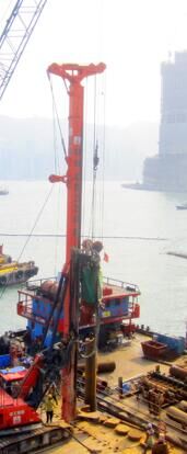 气动潜孔锤旋挖钻机征战香港维多利亚港 气动潜孔锤旋挖钻机征战香港维多利亚港
